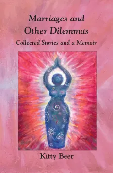 Book cover featuring a stylized figure in blue against a vibrant pink background.