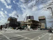 The enterprise research campus in Allston under construction