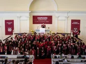 Harvard affinity graduation ceremony at the first parish church in Cambridge, MA