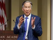 Howard Koh speaks at the 2025 "Beyond Shelter" symposium held at Harvard