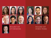 Collage of professional headshots, labeled "Board of Overseers" and "Board of Directors."