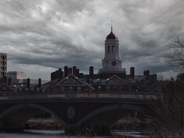 View of Harvard University campus from the Charles River