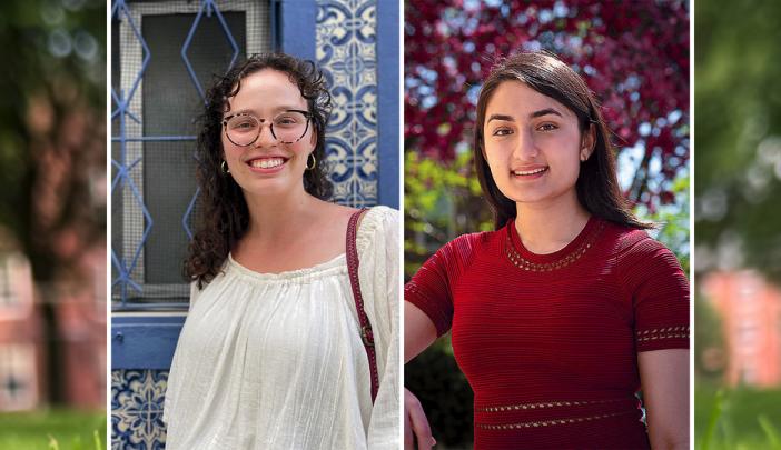 water dispenser essay Serena Jampel (left) and Yasmeen Khan (right)
