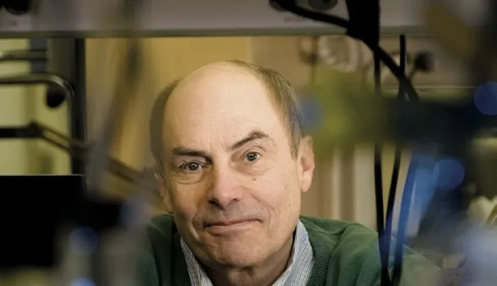 Louis Kunkel in  his laboratory at  Children’s Hospital