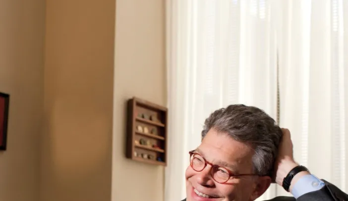 The junior senator from Minnesota, in his Capitol Hill office