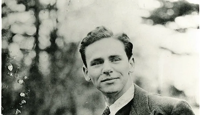Agee as an aspiring writer at Harvard, cigarette and Dostoevsky's <em>The Posses