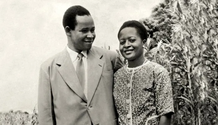 A wedding photograph of Masauko and Catherine  (Ajizinga) Chipembere. Years later,  Catherine Chipembere served as deputy minister of health and population in the Malawian government.