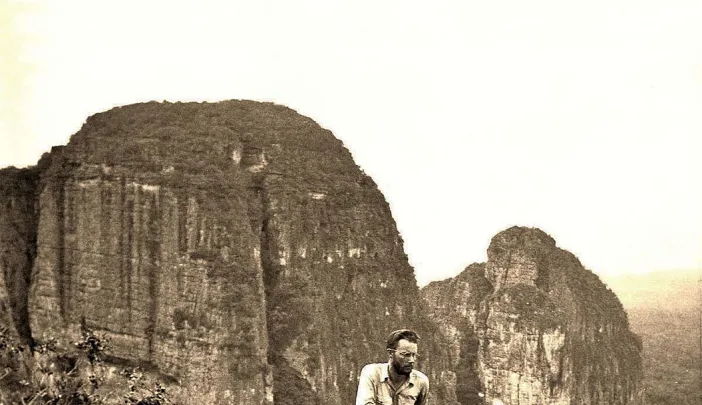 Photograph of Richard Evans Schultes at Chiribiquete conservation area