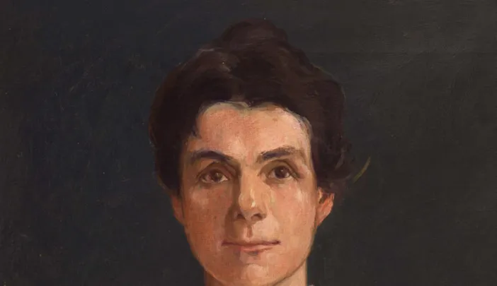 Painted portrait of Adella Hunt Logan