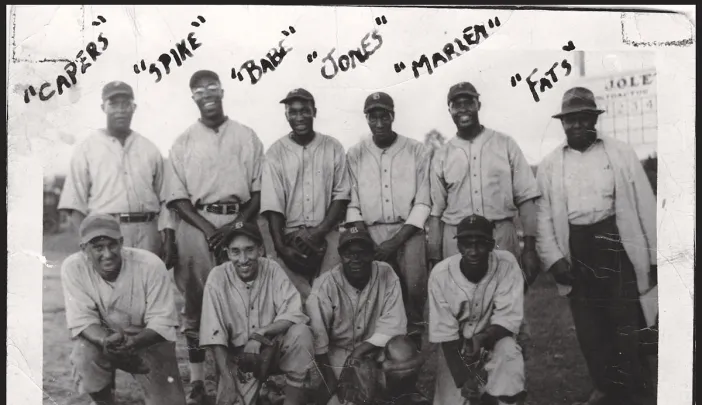 Team photo, Boston Tigers in 1940, Arthur Augustus “Fats” Johnson at far right 