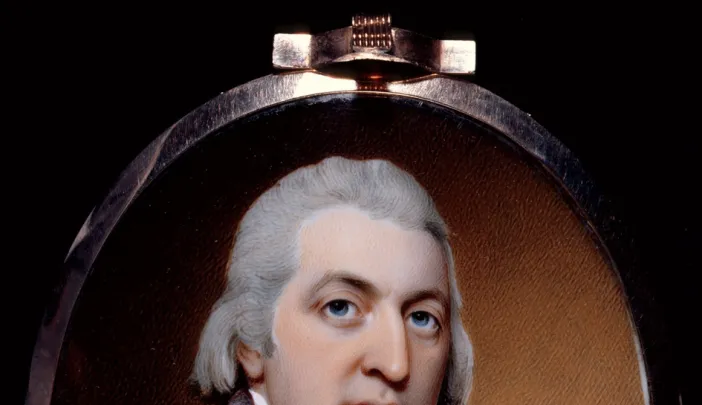A miniature portrait of Craigie in his prime, this watercolor on ivory, painted around 1800, is attributed to Archibald Robertson.