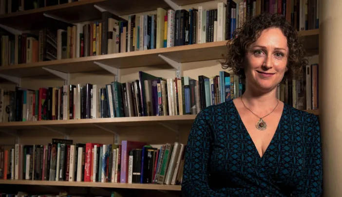 Photograph of Sarah Richardson in her office