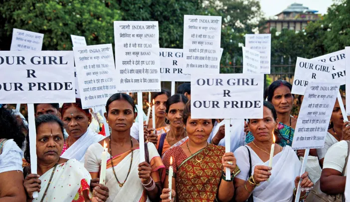 Rallying against rape: a candlelight protest in Mumbai, December 2013