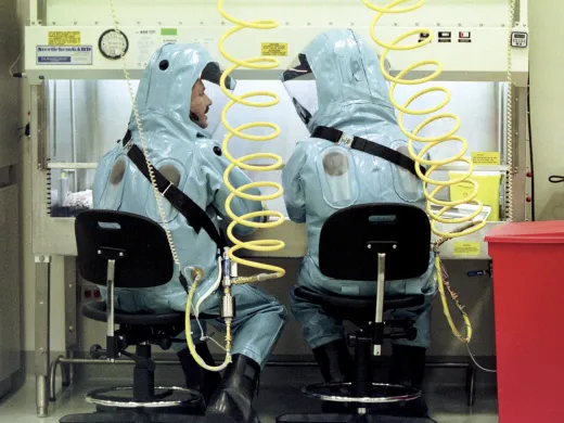 The modified H5N1 virus could infect a billion people if it escaped a biocontainment lab like the Canadian facility shown above.