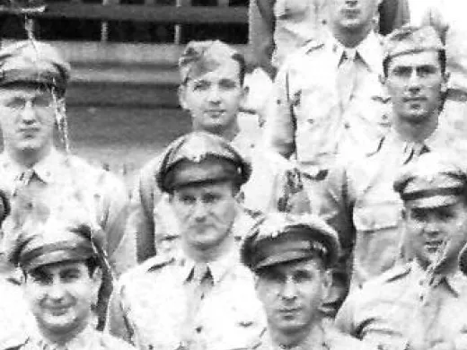 Photograph courtesy of John R. H. Callaway First Lieutenant Llewellyn S. Parsons, Army Air Force, center top, completed Statistical School Class 46-1 in September 1945.