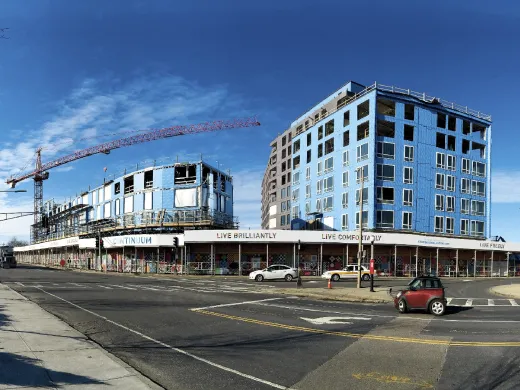 The Continuum residential and retail project at Barry&rsquo;s Corner (see photo position A on map)