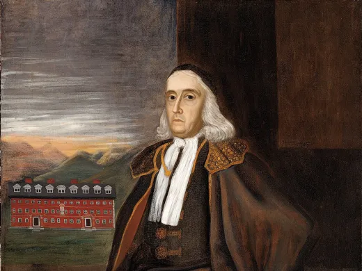 William Stoughton, c. 1700. Oil on Canvas. Harvard University Portrait Collection, Gift of John Cooper to the Harvard College, 1810, H37.
