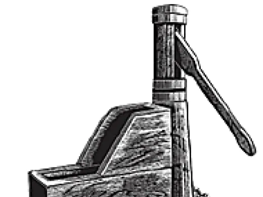 <em>"Your wooden arm you hold outstretched to shake with passers-by."</em>