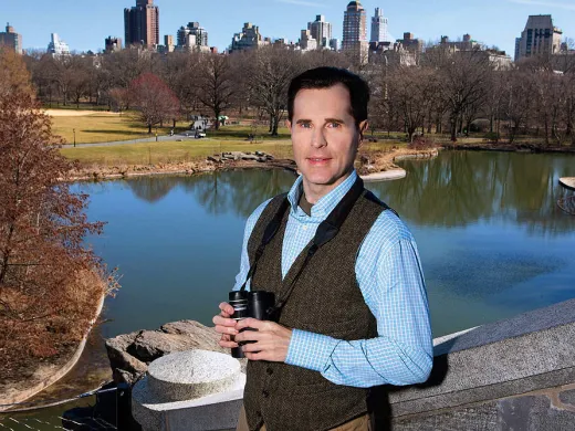 Birder David Barrett pictured at Central Park 