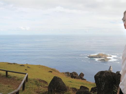 Andy Sharpless on Easter Island. He predicts that proposed restrictions on fishing will help regenerate marine life in the surrounding waters within a decade. 