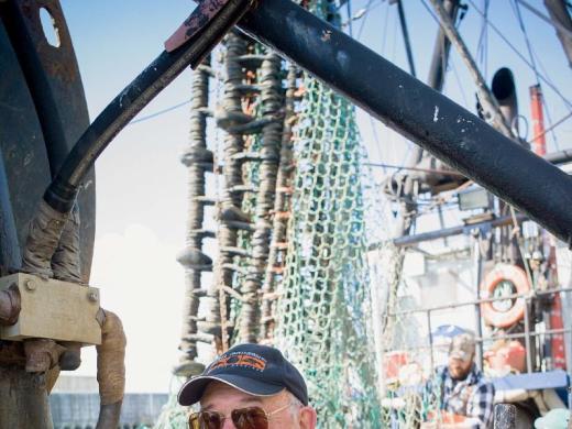Commercial fisherman Russell Sherman still admires the fishermen he worked for in his early days: “Strong, and strong-willed, independent men. Most were veterans of World War II, and had been through a lot—they had tremendous work ethic. And I wanted nothing but to earn their respect.”