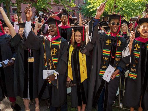 Law students at the Commencement exercises