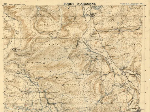 A July 23, 1918, map of the Argonne Forest