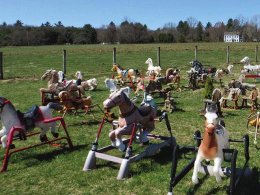 The “Rocking Horse Graveyard,” in Lincoln, Massachusetts