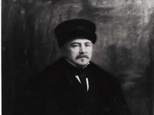 Painting of Amos A. Lawrence, 1887, by Eastman Johnson.