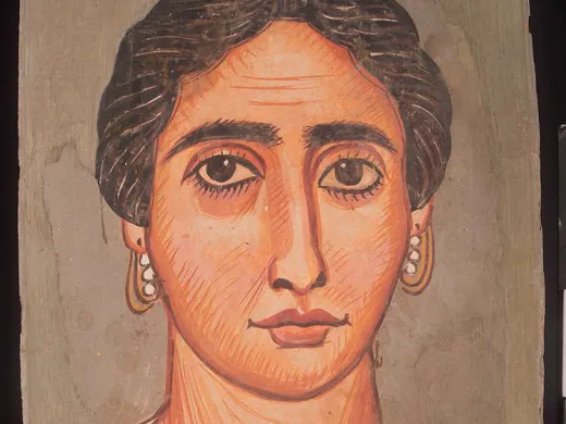 Tempera portrait of Egyptian woman 