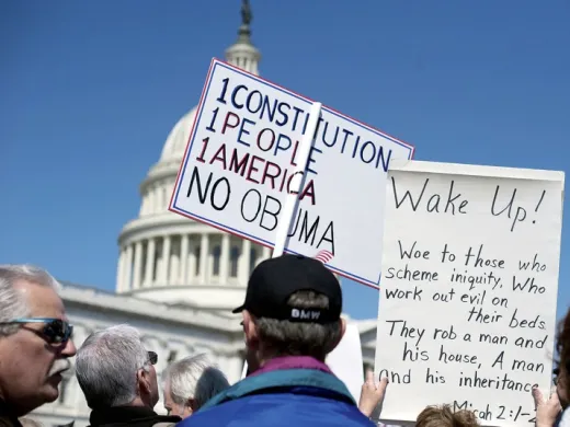 protest in front of capital