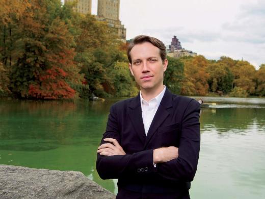 Anthony Acciavatti beside the lake in Central Park, a body of water closer to home