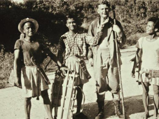 Photograph of Peter Ashton and field team in Borneo