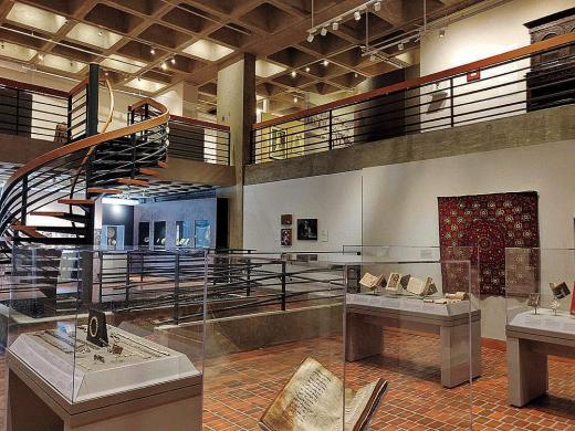 View of the two-tiered interior of the Armenian museum 