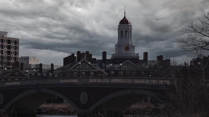 View of Harvard University campus from the Charles River