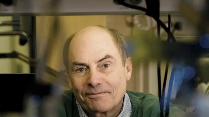 Louis Kunkel in  his laboratory at  Children’s Hospital