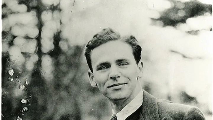 Agee as an aspiring writer at Harvard, cigarette and Dostoevsky's <em>The Posses