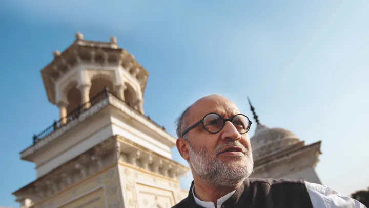 Rahul Mehrotra at the Chowmahalla Palace in Hyderabad. The earliest structures of the palace complex were built in a Palladian Neoclassical style; as the rulers gained in confidence, they adopted the Islamic Revivalist style shown here.