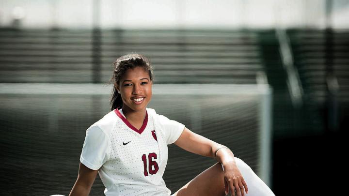 Harvard soccer star Margaret Midge Purce profiled Harvard Magazine