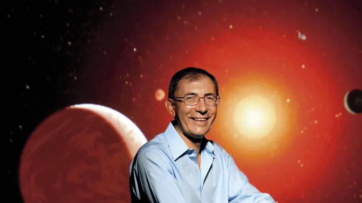 Dimitar Sasselov, director of the Origins of Life Initiative, searches for planets around red dwarf stars. Because they are dimmer and smaller than our sun, red dwarfs make ideal targets for taking images of the extrasolar planets that orbit them. 