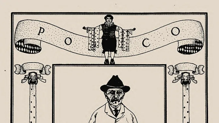 Drawing of Poco from Harvard Celebrities: A Book of Caricatures and Decorative Drawings, 1901