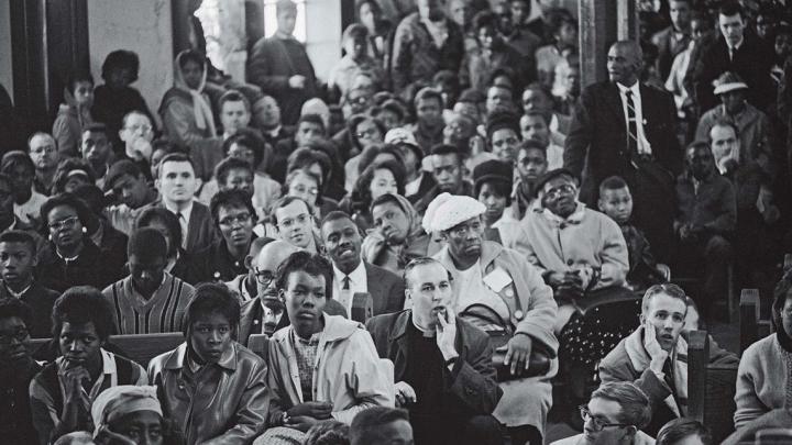 A March 1, 1965, civil rights meeting at Selma’s Brown Chapel A.M.E. Church