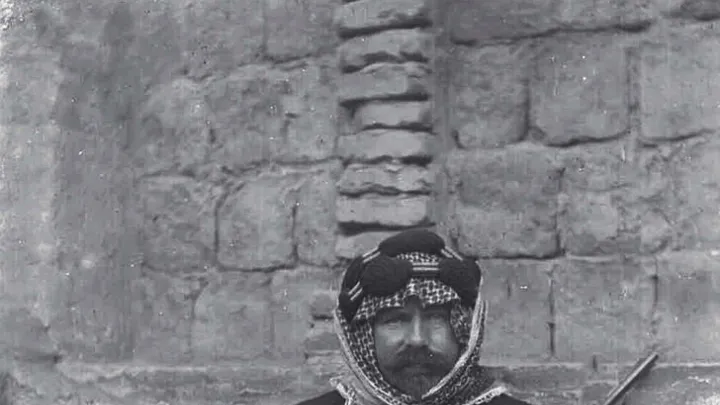 Photograph of Edgar J. Banks as he appeared in a 1920s book on his archaeological explorations