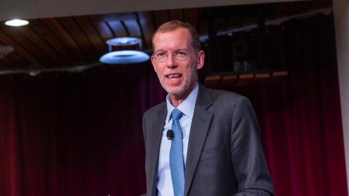 Dean Elmendorf at a podium 