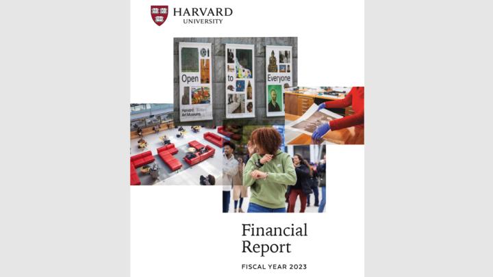 Cover of Harvard 2023 annual financial report