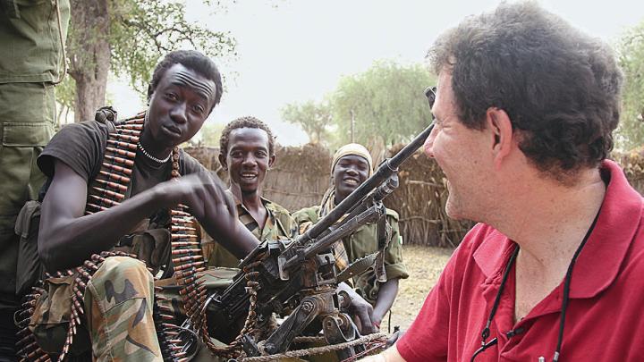 Nicholas Kristof reporting in the Sudan, 2012