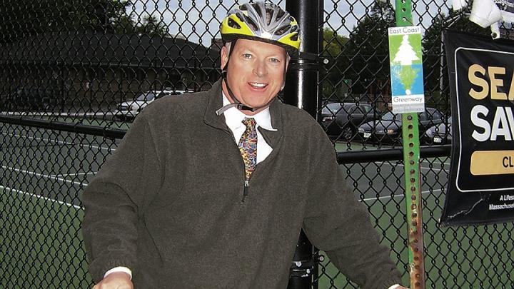 In Boston, David Read keeps fit and cuts pollution by cycling to work.