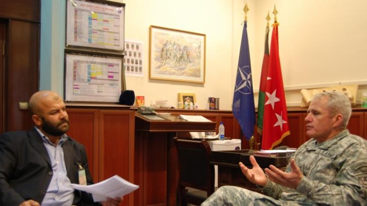 Farivar interviewing former NATO commander Dan McNeill 