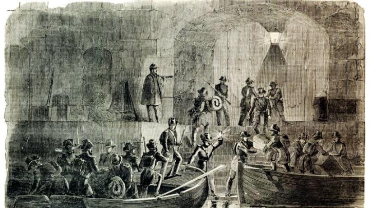 The entry of Major  Anderson’s command into Fort Sumter, as depicted in <i>Harper’s Weekly</i>