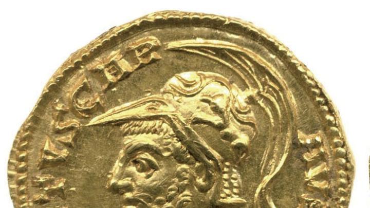 A gold aureus of the British emperor Carausius (A.D. 286–93), found in 2008 in a hoard in Derbyshire, will be discussed in a Harvard Art Museums lecture.